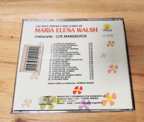 Tortuga Manuelita Las Más Lindas Canciones Maria Elena Walsh (Usado)