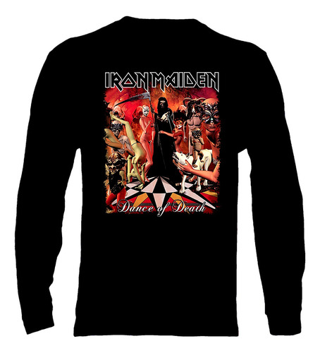 Polera Manga Larga Iron Maiden - Ver 39 - Dance Of Death