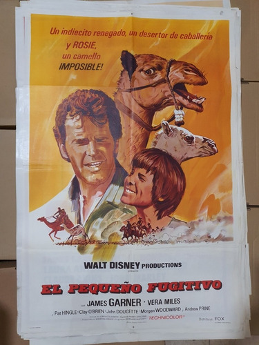 Afiche Cine Original Walt Disney- El Pequeño Fugitivo 1958