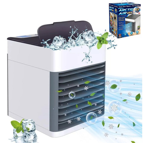 Ventilador Portátil De Escritorio Humidificador 2 En 1 Abanico Enfriador de Aire Conexión Usb Silencioso Portátil
