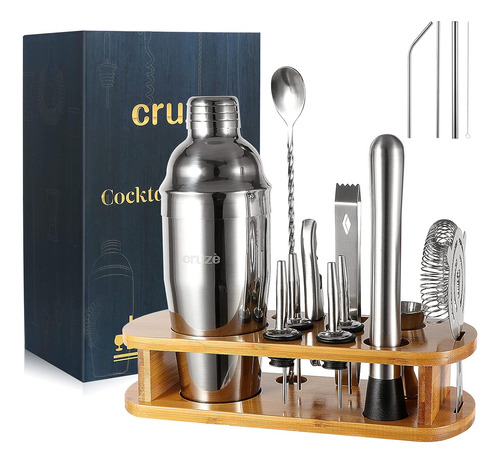 Cocktail Shaker Bar Mixer Set-bartender Profesional Acero In