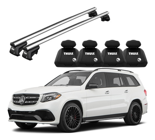 Rack Bagageiro Teto Thule Xt Prata Mercedes Benz Gls 2017