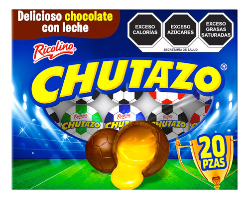 Chutazo Balón De Chocolate Relleno de Rompope 20 Piezas