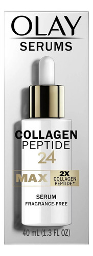 Olay Peptidos De Colageno 2x Collagen Peptide 24 Max Serum -sin Fragancia - 1.3 Fl Oz 40 Ml De Rápida Absorción Para Dejar La Piel Suave Sin Residuos Pegajosos O Grasos