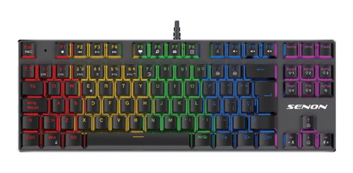 Teclado Gamer Mecanico Luz Rgb Gaming Pc Español Cuo