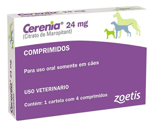 Cerenia 24 Mg - 1 Caixas Com 4 Comprimidos 