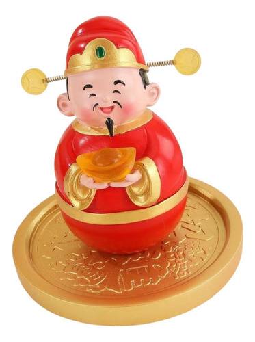 Adorno De Mesa Oscilante, Colección De Estatuas De Caishen,
