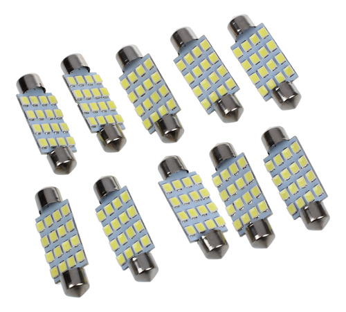 Bombilla Led Tipo Festón 3528 Smd 16, 10 Unidades De 42 Mm,