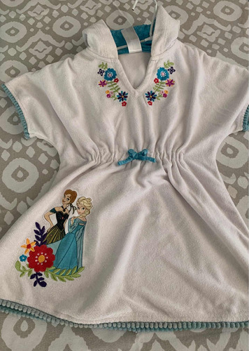 Salida De Baño Talle 3  Niñas Frozen Disney Original Usado