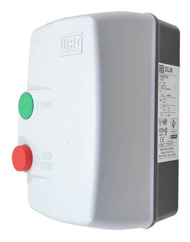 Imagen 4 de 5 de Arrancador 10 Hp 220 V Trifasico Termoplastica Dlw 60 Hz Weg