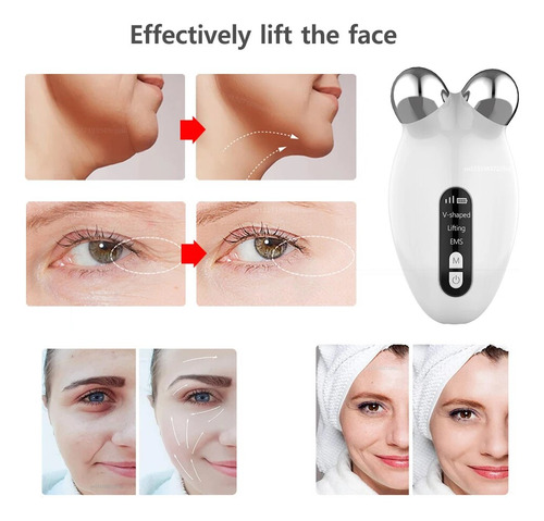 Masajeador Facial Con Microcorriente Ems Para Masaje Con Rod