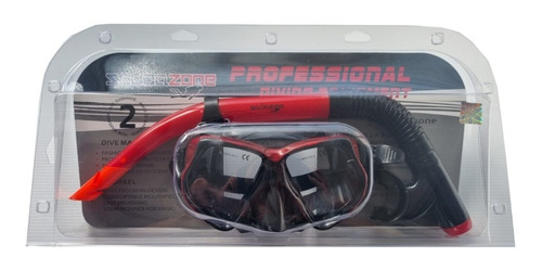Imagen 1 de 3 de Set Mascara Snorkel Profesional Zcuba Zone Deportifi