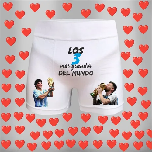 Ropa Interior Personalizada Bóxer De Humor Messi Y Maradona