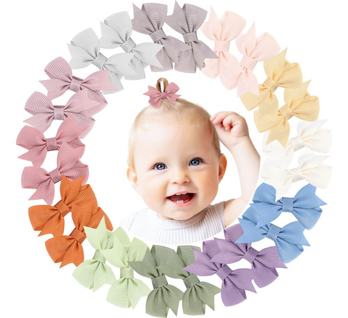 24pcs 2inch Baby Hair Clips, Baby Girls