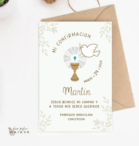 Imagen 10 de 10 de Estampitas Confirmación Estampas Nenes X 4u