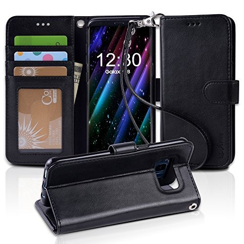 Galaxy S8 Case, Arae [correa De Muñeca] Flip Folio [kickstan