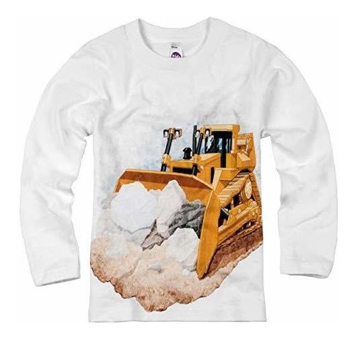 Shirts That Go Playera De Bulldozer De Manga Larga Para Niño