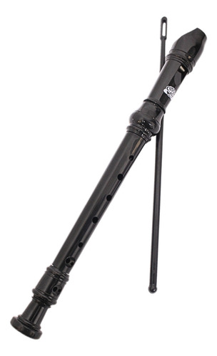 Flauta Doce Soprano Germanica Custom Kids - Preta Ckfl 1 Bk