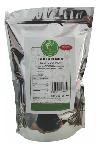 Golden Milk Leche Dorada Vegana Cúrcuma 1 Kilo