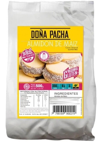 Almidon De Maiz Sin Tacc Gluten Doña Pacha Bajo Sodio 500 Gr