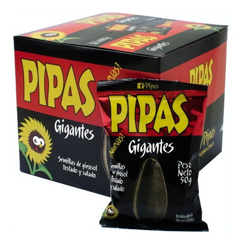 Pipas Girasol Gigantes 50g Caja X 12un