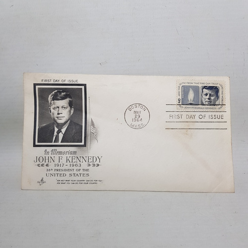 Filatelia Primer Día Kennedy Antiguo Sobre S Circ Mag 59497