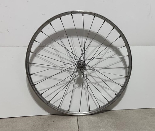 Rueda Llanta Rodado 24 Genérica Para Bicicleta Con Piñon Plateado (Usado)