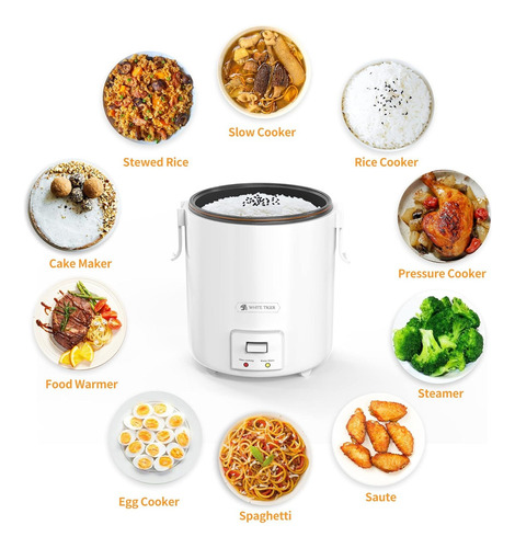 Mini Panela De Arroz De 1,0l, 2 Xícaras White Tiger Cor Branco 110v