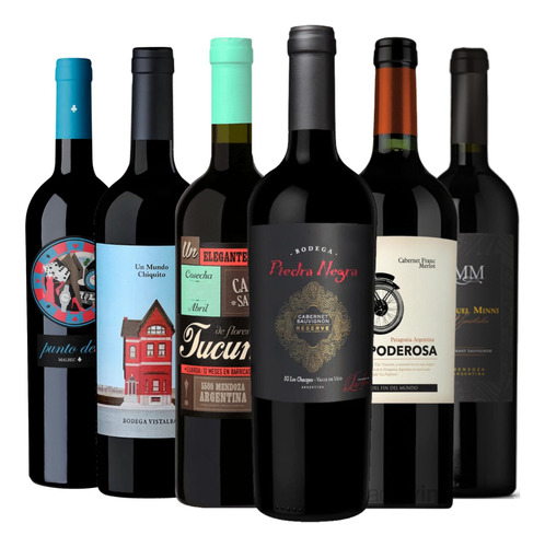 Imagen 1 de 10 de Vino Caja Degustación Entry Level Tintos 6 Botellas --