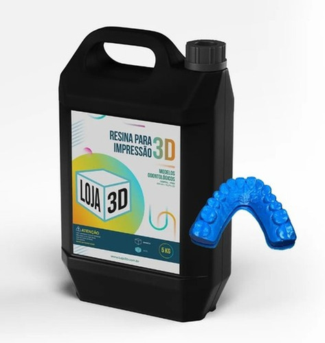 Imagem 2 de 5 de Resina Pro - Dental - Azul - Loja 3d - Dlp/lcd - 5kg