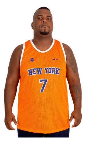 Regata Plus Size Furadinha New York Knicks Basquete Academia