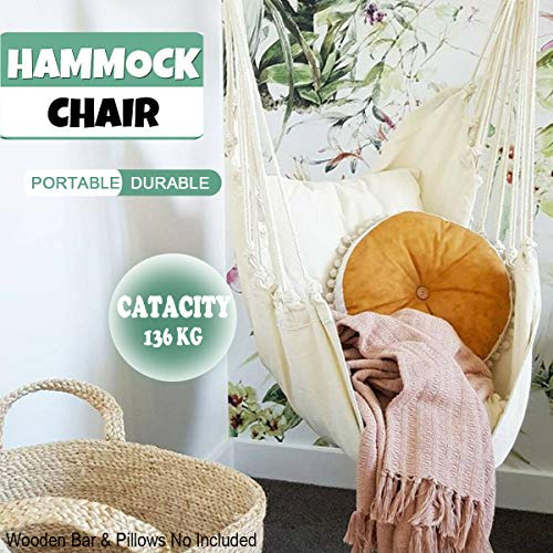 Silla Hamaca Columpio De Cuerda Colgante Interior Y Ext...