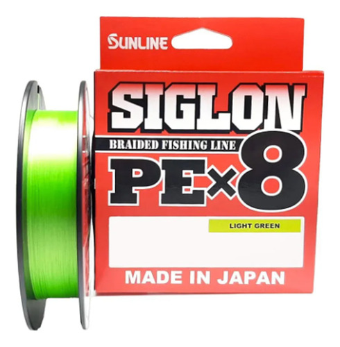 Linha Pesca Sunline Siglon Light Green X8 50lbs 300m 0,296mm