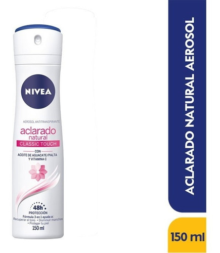 Desodorante Nivea Aclarado Natural X 15 - mL a $130