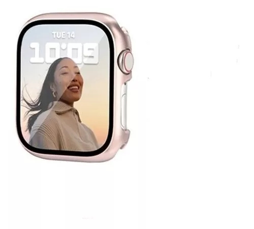 Case Capa Protetora Película de Vidro para Apple Watch 45mm Series 7 e 8