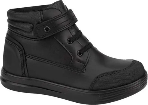 Zapato Bota Casual Escolar Negro Niños Agujetas Tipo Tenis.1