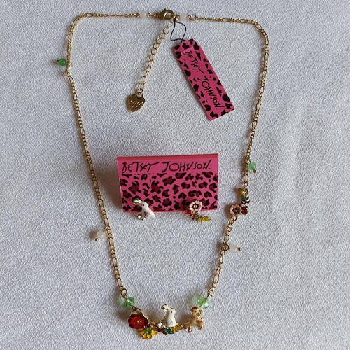 Collar/aros Conjunto Betsey Johnson Conejitos