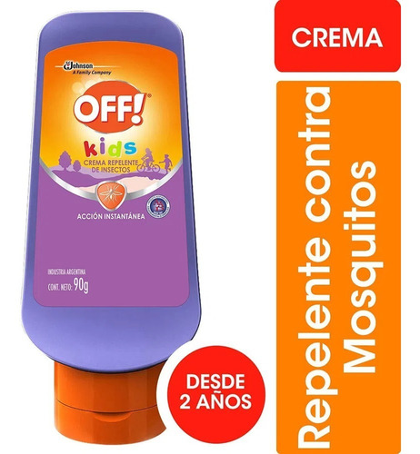 Crema Repelente Insectos  Accion Instantanea Off Kids 90ml