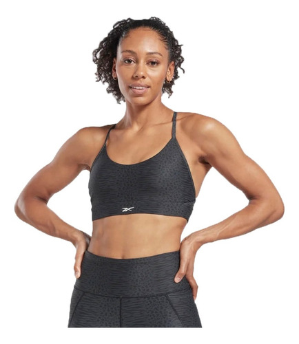 Top Reebok Running Mujer Strappy Negro-gris Cli