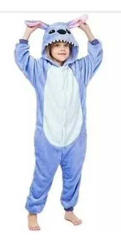 Stich Azul Pijama Niños Mameluco Disfraz Kigurumi Cosplay