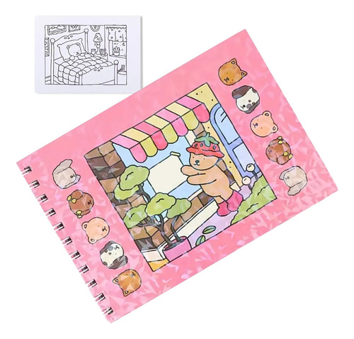 Libro De Colorear De Dibujos Animados Para Niños, Tamaño A5,
