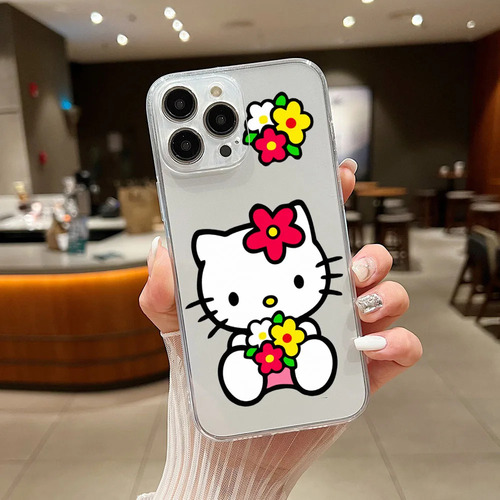 Funda De Teléfono Sanrio Hello Kitty Para iPhone 15 14 13 12
