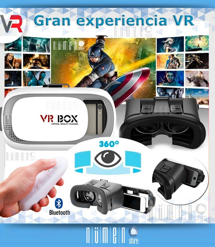 Imagen 2 de 10 de Anteojos Gafas De Realidad Virtual Vr Con Control 360 Full C