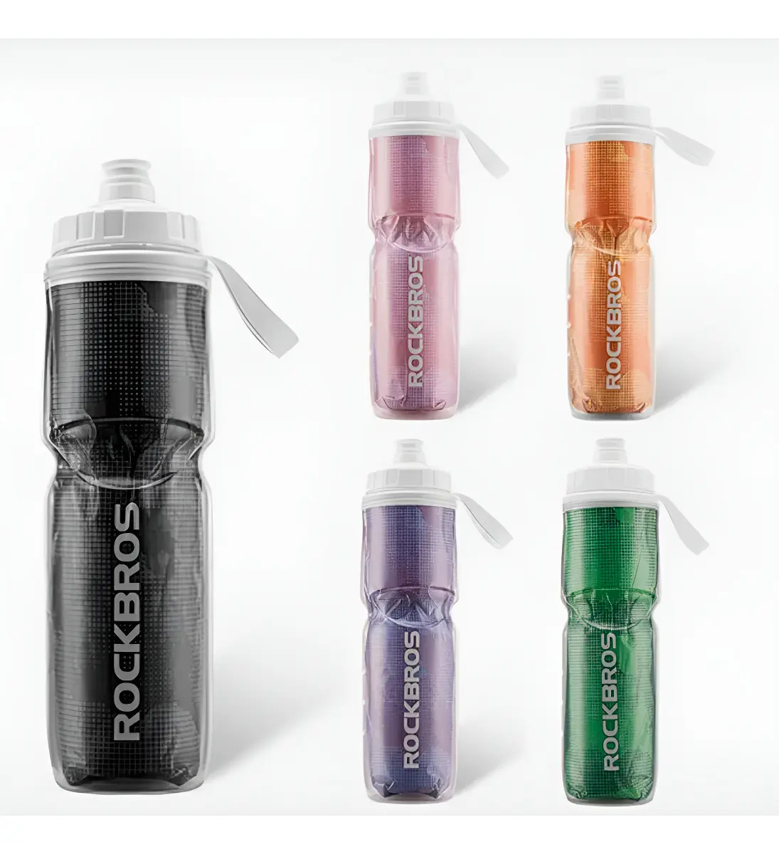 Ánfora Isotérmica Ciclismo Deportes 750 Ml Rockbros Color Verde
