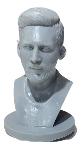 Busto Leo Messi Decorativo Para Pintar Figura 3d En Resina 