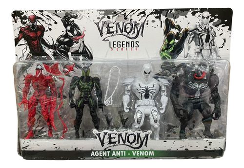 Blister Venom Legends X4 Personajes Articulados + Accesorios