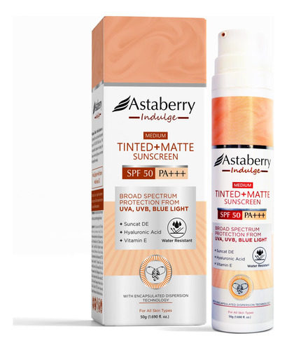 Astaberry Indulge - Protector Solar Tintado Spf 50 Para Rost