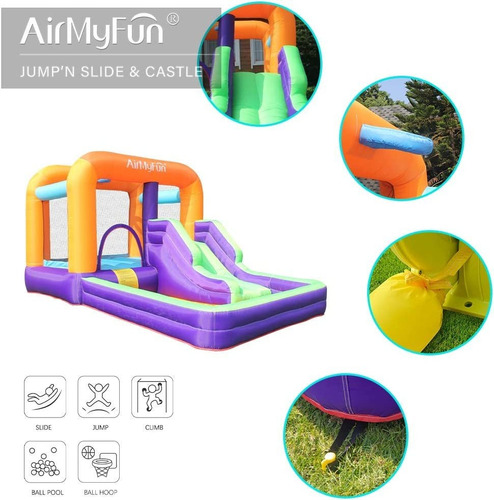 Airmyfun Bounce House,bouncer Slide Con Piscina De Bola Gran