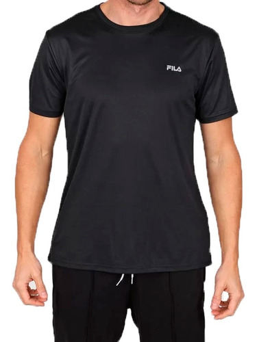 Fila Remera Running Hombre Basic Sport Negro-negro Ras