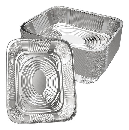 Charola Pavera Rectangular Aluminio Grande Desechable 100pcs